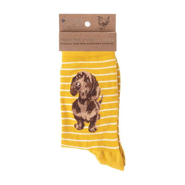 WRENDALE SOCK PUPPY MUSTARD