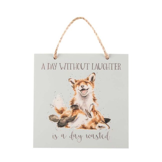 WRENDALE WOODEN PLAQUE FOX BAD INFLUENCE