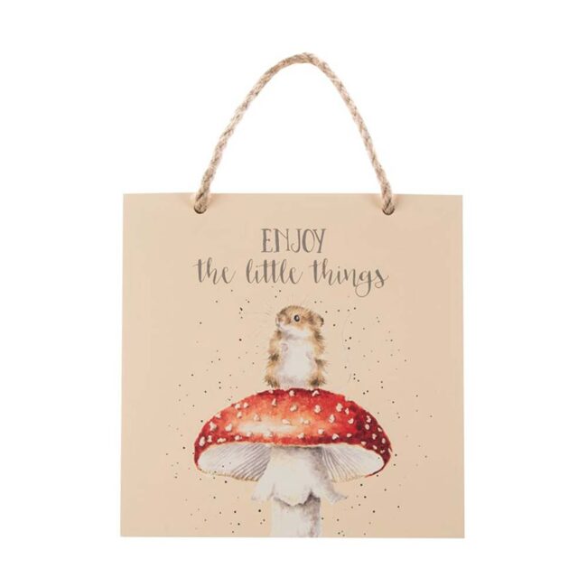 WRENDALE WOODEN PLAQUE MOUSE FUN-GI