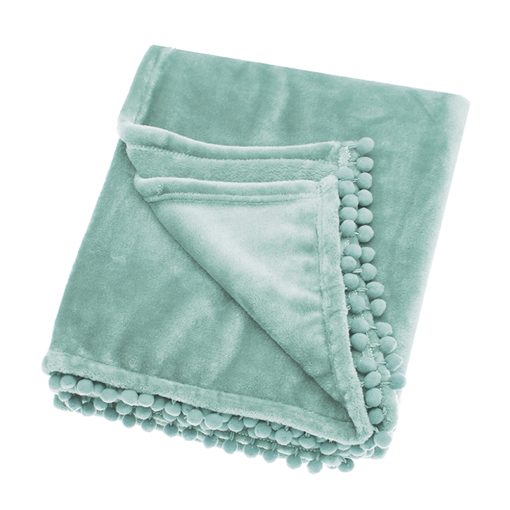 Walton & Co Mint Cashmere Fleece Throw