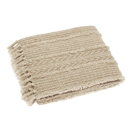 Walton & Co Natural Tufted Throw