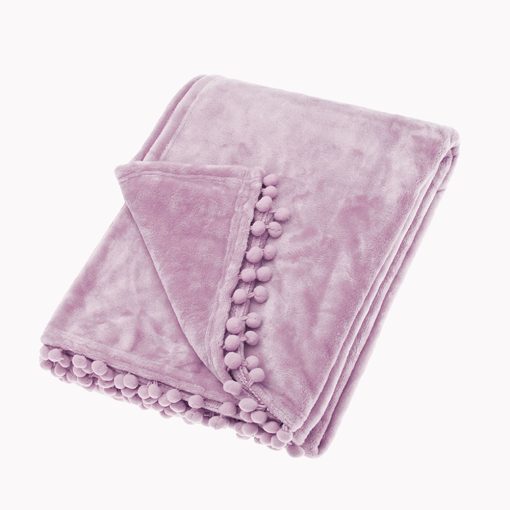 Walton & Co Parma Violet Cashmere Fleece Throw