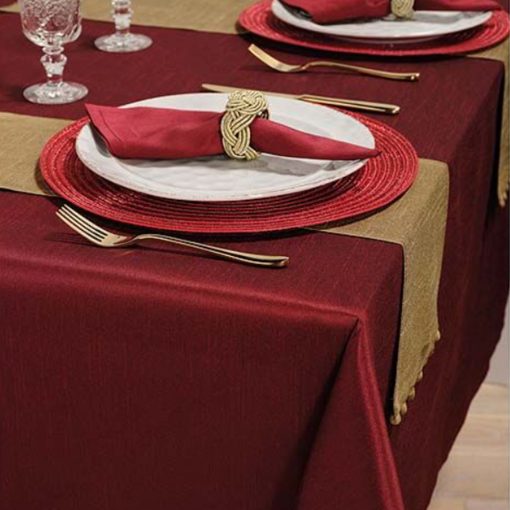 WALTON & CO - Red Dupion Tablecloth - Image 2