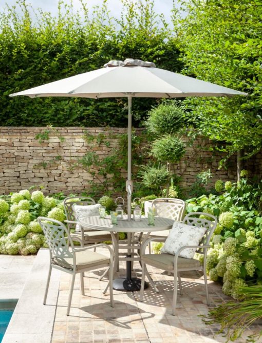 HARTMAN BERKELEY 4 SEAT ROUND DINING SET MAIZE