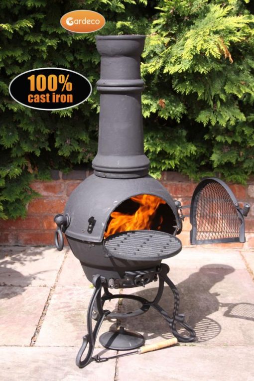 GARDECO TOLEDO CHIMENEA CAST IRON LARGE